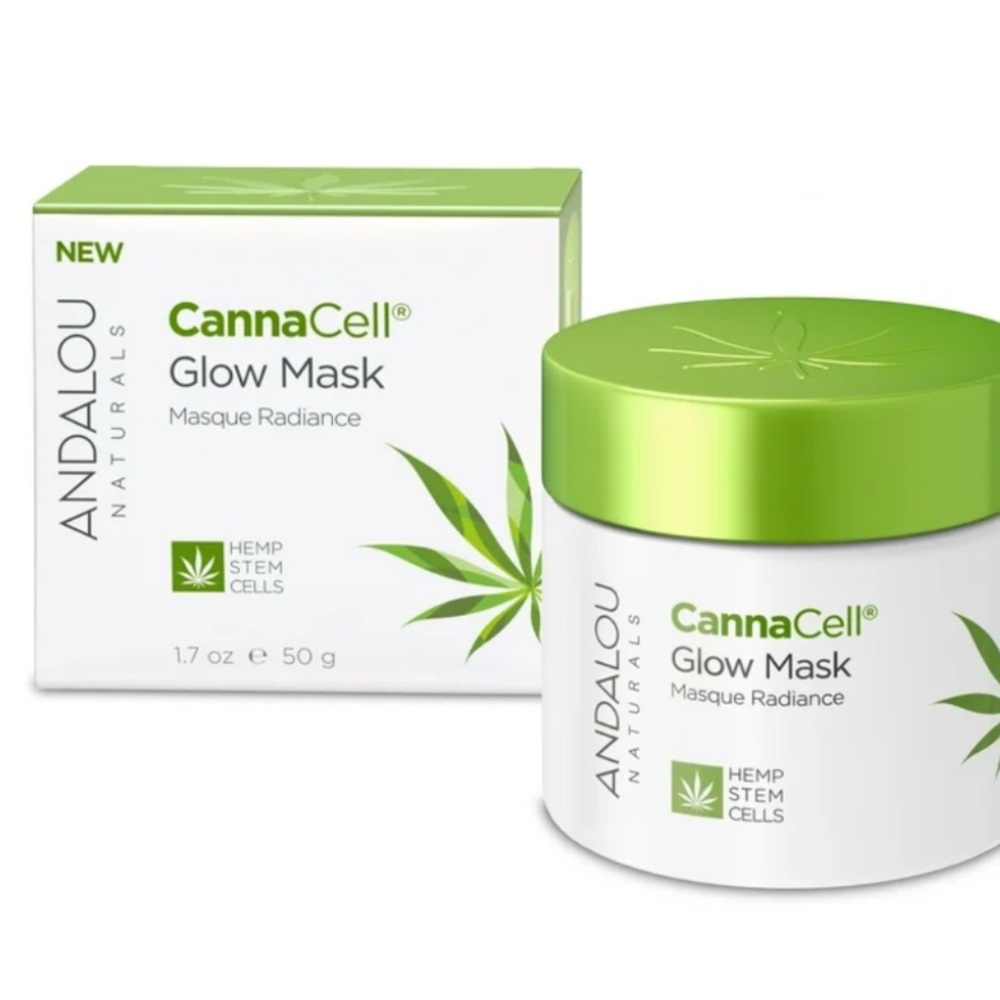 Andalou Naturals CannaCell Glow Facial Mask with Hemp Seed Oil, 1.7oz NIB